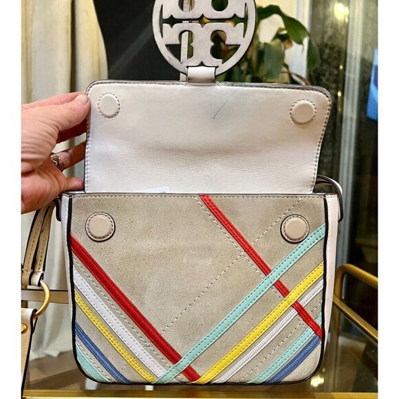 ♦️♦️ AUTHENTIC TORY BURCH MILLER STRIPED HANDBAG/CROSSBODY ♦️♦️ - Picture 8 of 11